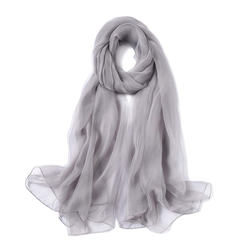 K-Elewon Solid Color Silk Feeling Scarf Fashion Scarves Wrap Long Lightweight Shawls for Women H01-02 - Image 2