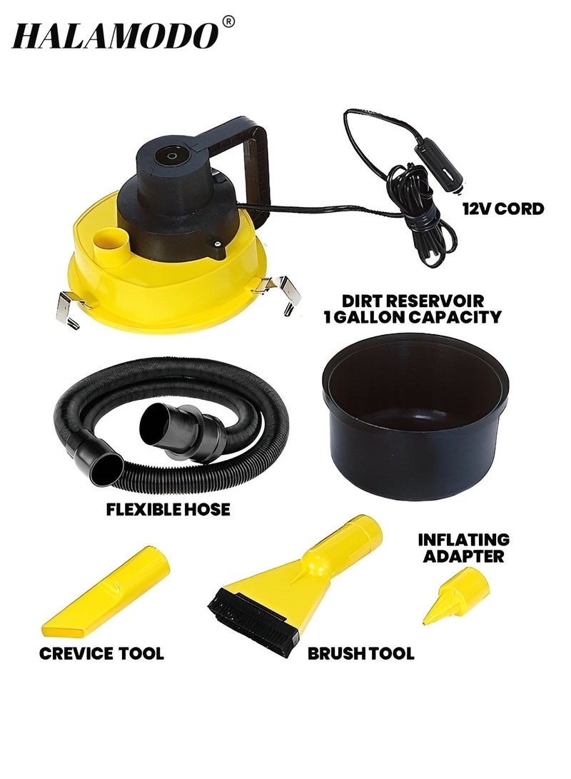 هالامودو مكنسة كهربائية للسيارة مكنسة كهربائية محمولة صغيرة للتنظيف الجاف والرطب بتصميم حلقة إحكام أوسع مكنسة كهربائية منزلية متعددة الوظائف مكنسة كهربائية قوية - Image 4