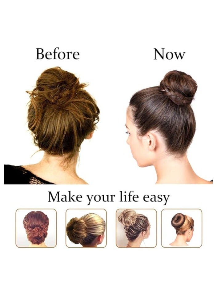 2 Hair Donut Bun Maker For Dark Hair Black -  X large - Image 3