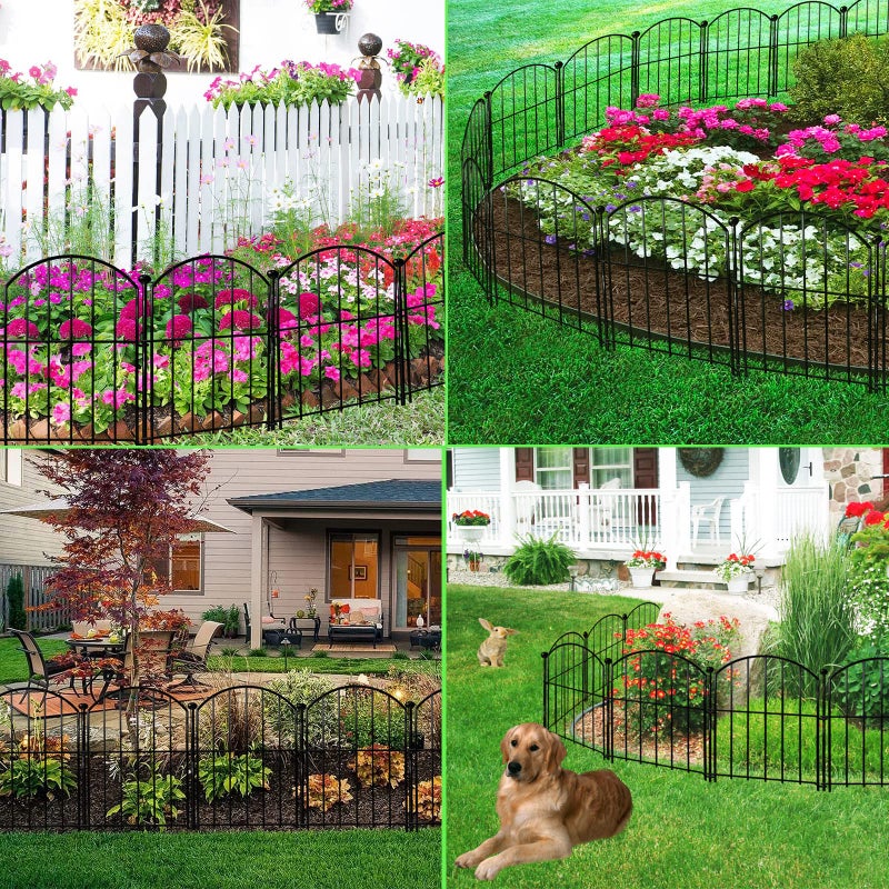 Thrivinest Decorative Garden Fence 17in(H)x13in(W), 26 Pack Rustproof Metal No Dig Fence Animal Barrier for Dog, Arched Flower Bed Edging Ornamental Wire Border Panel Fencing for Yard Patio Outdoor Decor - Image 5
