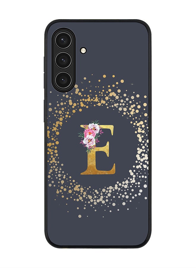 Stylizedd For Samsung Galaxy A17 / A17 4G Case,Slim fit Camera Protection, Shockproof Thin Phone cover  - Custom Monogram Floral - E  (Grey )