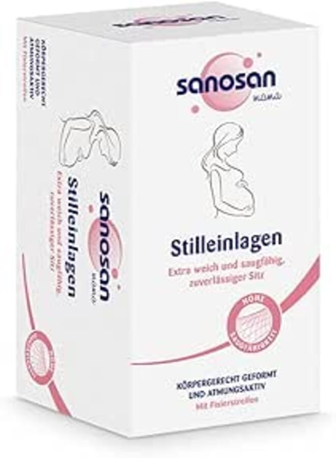 sanosan sanosan Breastfeeding Pads Breathable & Skin-Friendly – Pack of 30 Invisible Nursing Pads with High Absorbency – Optimal Protection for Nursing Mothers
