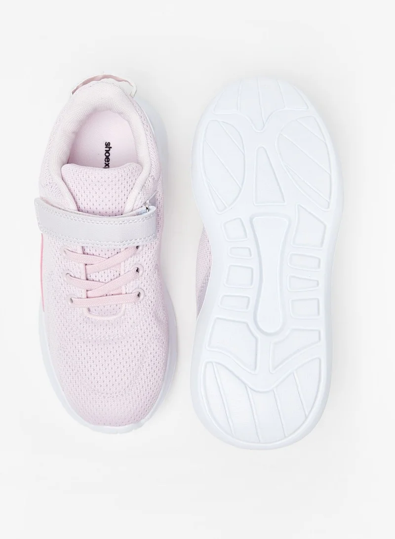 shoexpress Textured Sneakers with Hook and Loop Closure