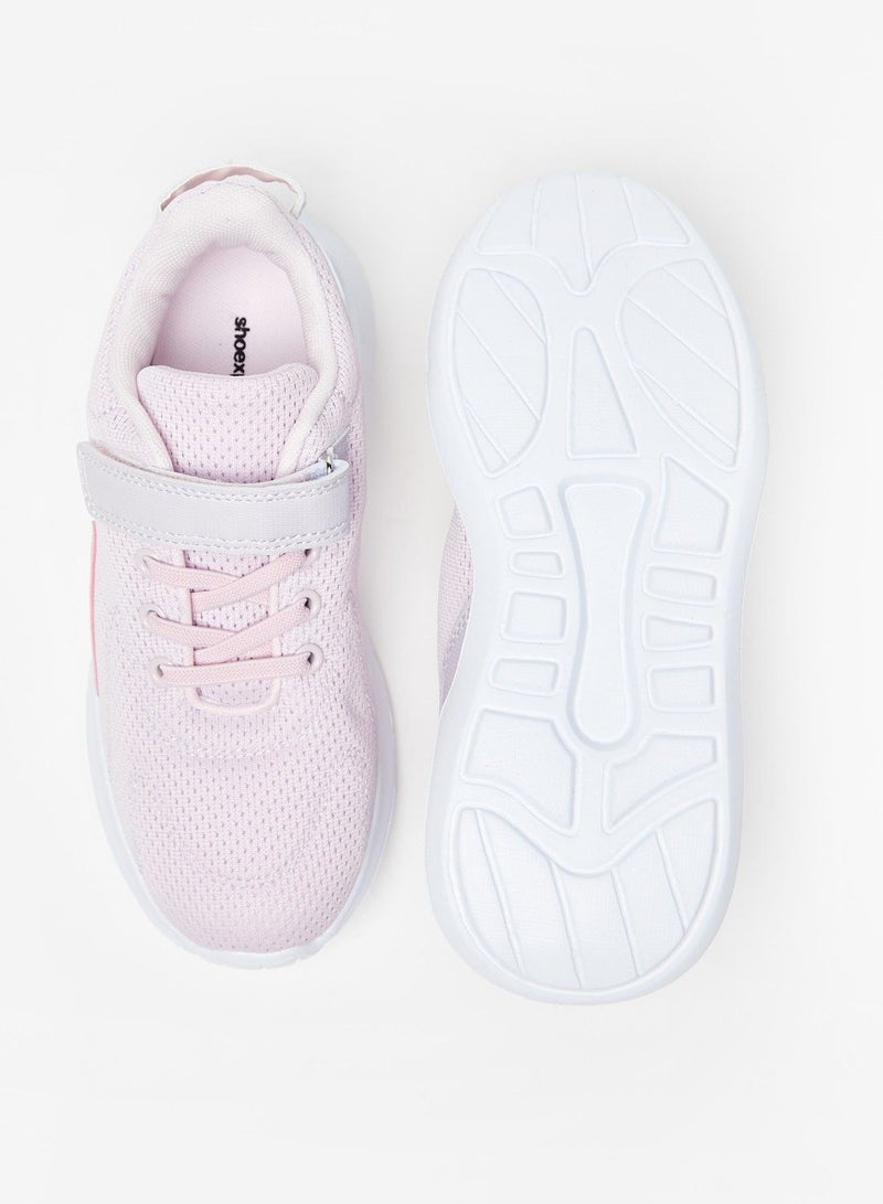 shoexpress Textured Sneakers with Hook and Loop Closure - Image 4