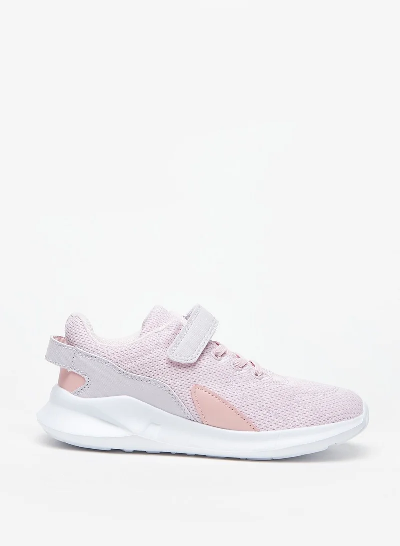 shoexpress Textured Sneakers with Hook and Loop Closure