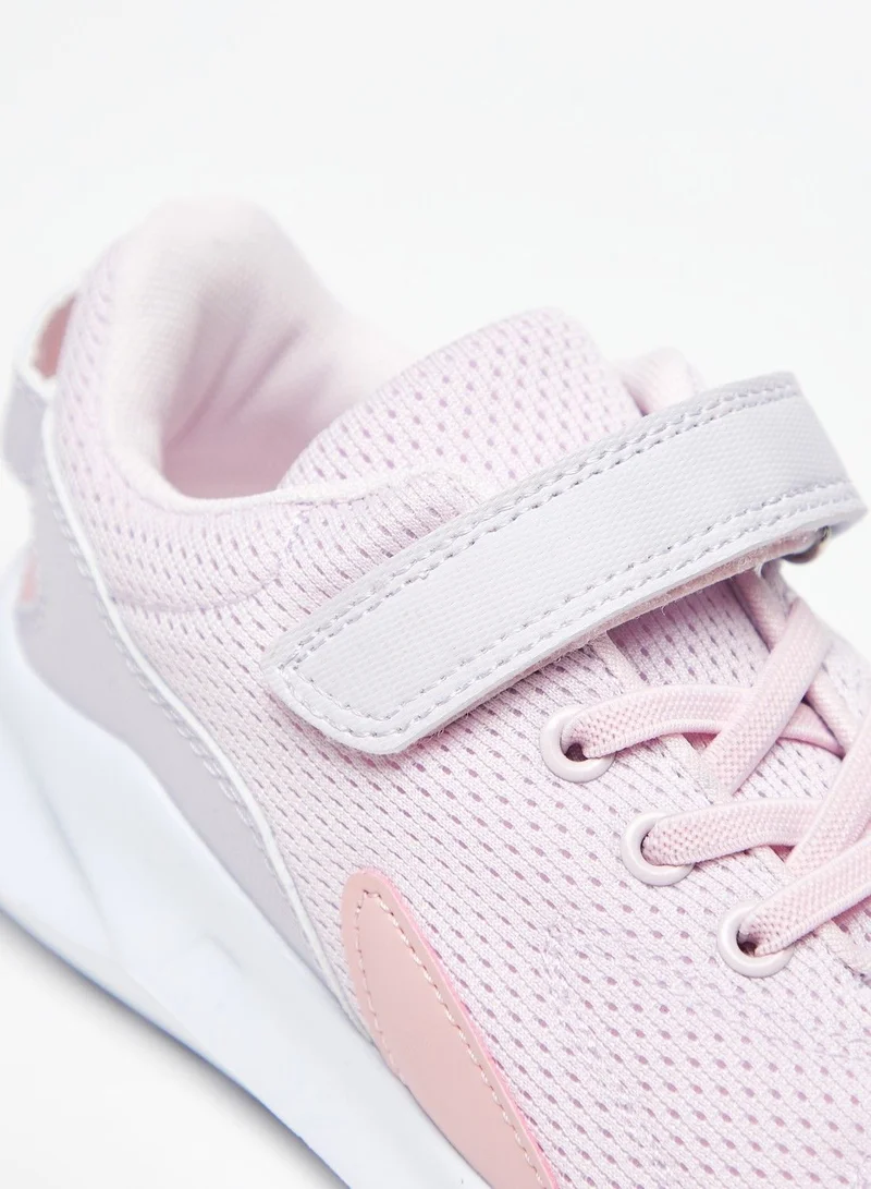 shoexpress Textured Sneakers with Hook and Loop Closure