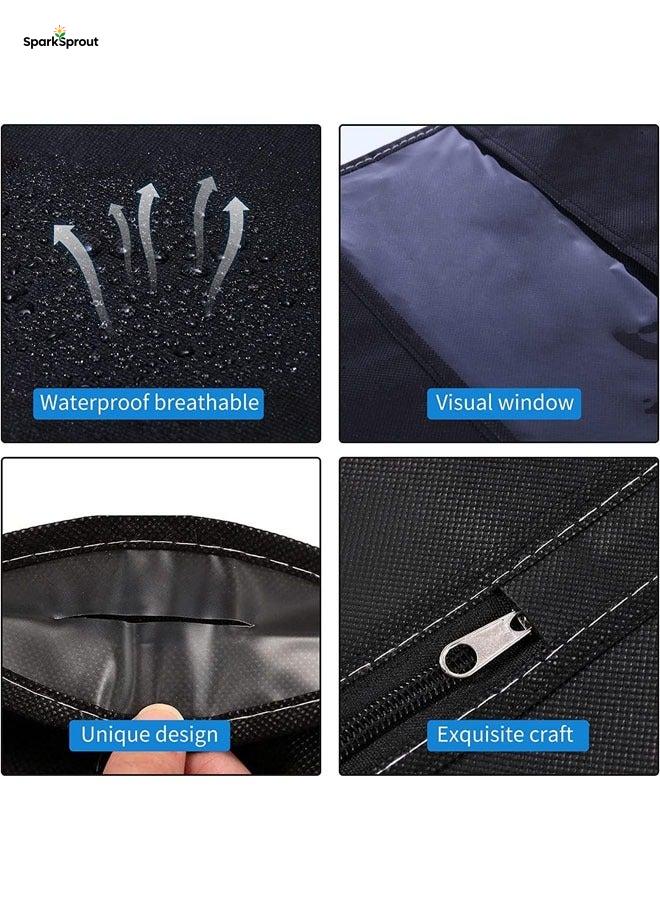 SparkSprout Dress Bag Garment Bag Suit Bags Clothes Covers with Transparent Window EVA Coat Bags for Wardrobe and Travel Dustproof, 5 Pack - Image 5
