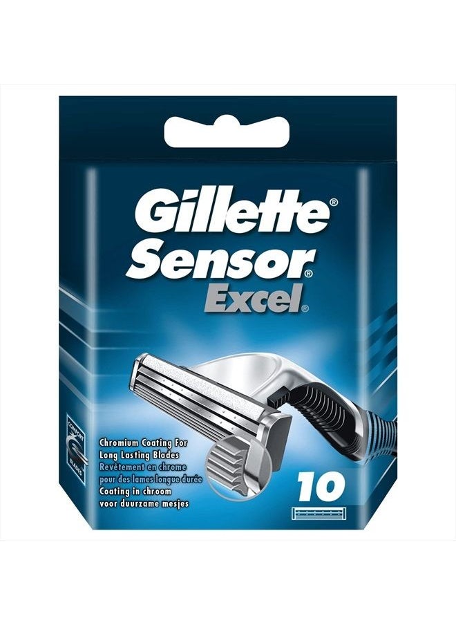 Gillette - Sensor Excel Razor Blades for Men Pack of 10 Blades - Image 1