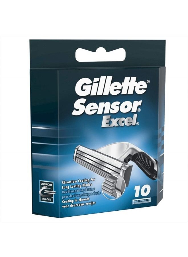Gillette - Sensor Excel Razor Blades for Men Pack of 10 Blades - Image 1