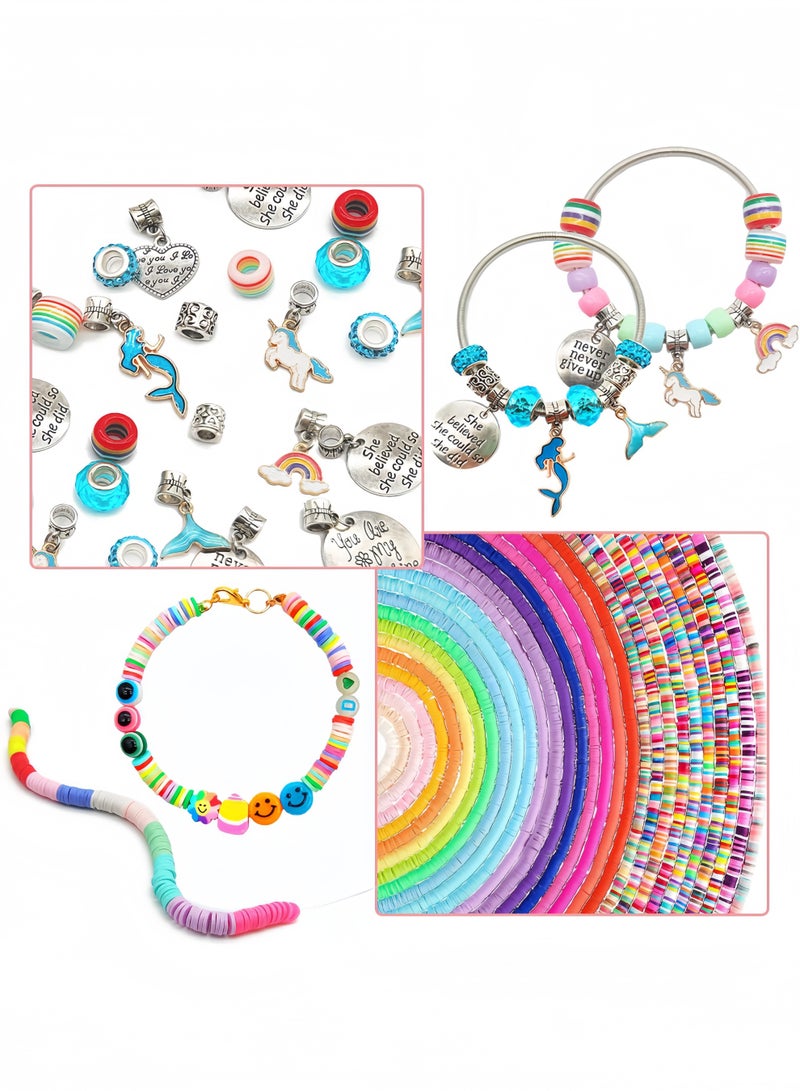 Girls Toys Bracelet Crafting Kit-3400 pieces of jewelry making materials,cute cartoon theme,suitable as a birthday and holiday Gifts for Girls Ages 5 6 7 8 9 10 11 12 Years Old - Image 4