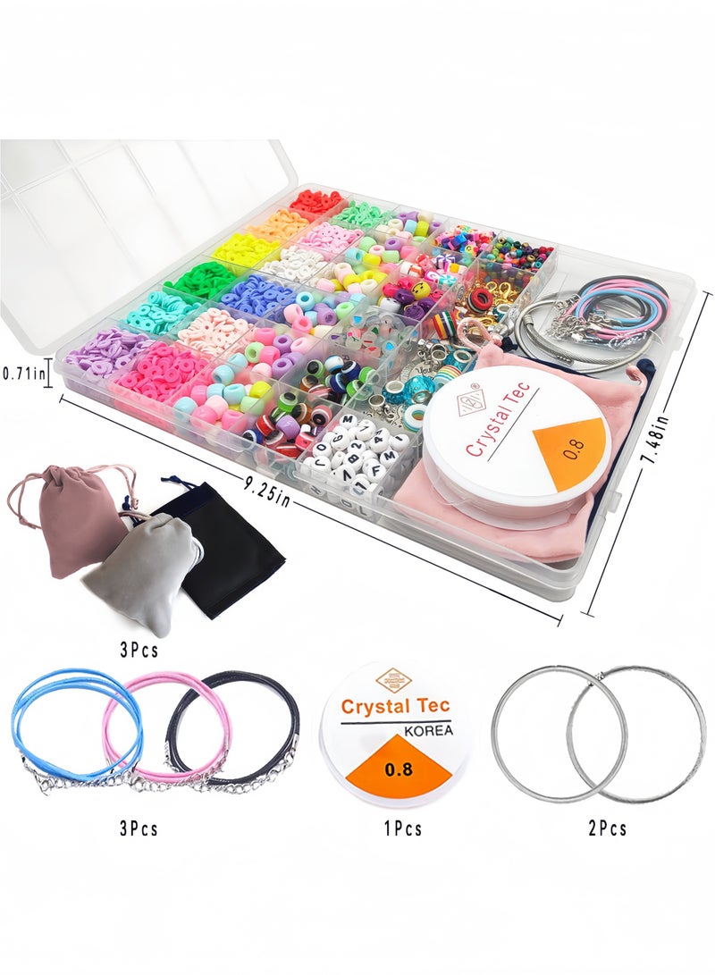 Girls Toys Bracelet Crafting Kit-3400 pieces of jewelry making materials,cute cartoon theme,suitable as a birthday and holiday Gifts for Girls Ages 5 6 7 8 9 10 11 12 Years Old - Image 2