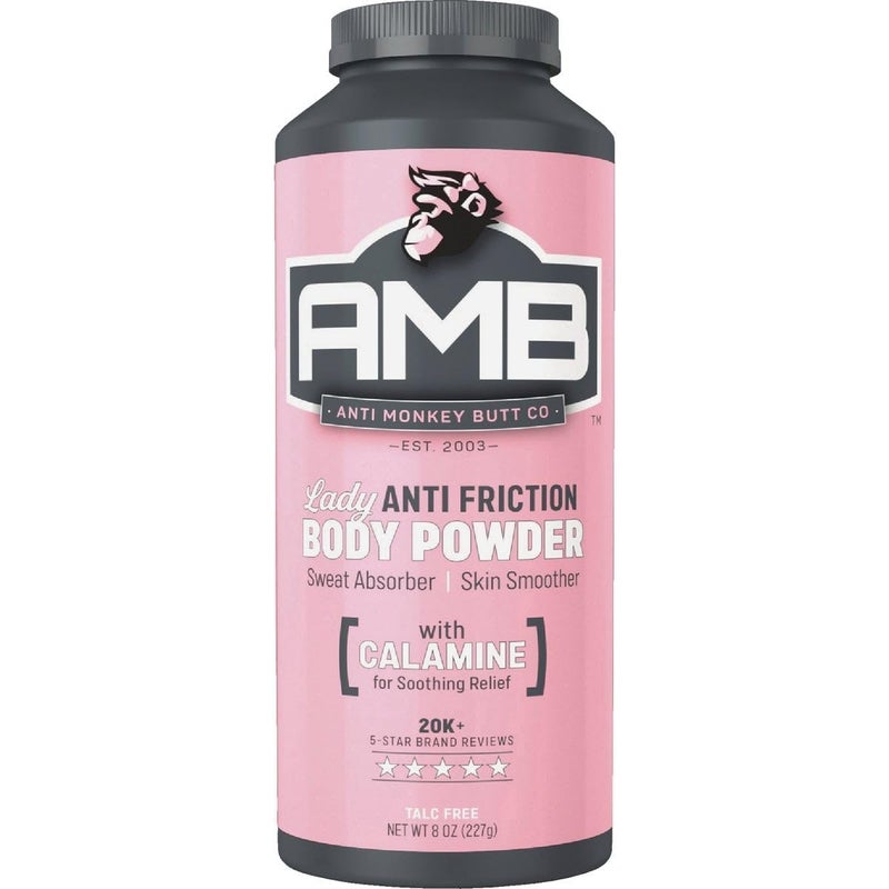 Anti Monkey Butt Body Powder for Women, Talc Free Anti Chafing and Sweat Absorbing Powder with Clamine, Hypoallergenic Formula, 8 oz - Image 1