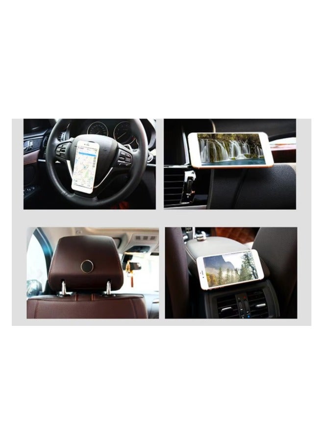 Car Phone Holder, Magnetic Phone Holder for Car, Magnetic Holder for iPhone, Magnetic Mobile Holder, Car Phone Holder, Holder for Fixing Mobile in Car, Car Mobile Mount, Car Phone Holder with Adhesive and Magnet, Simple and Practical Mobile Holder, iPhone, Huawei, and Samsung Mount for Car Dashboard and Various Surfaces, Magnetic Holder Suitable for Horizontal and Vertical Phone Mounting in Car, round holder - Black color. - Image 4