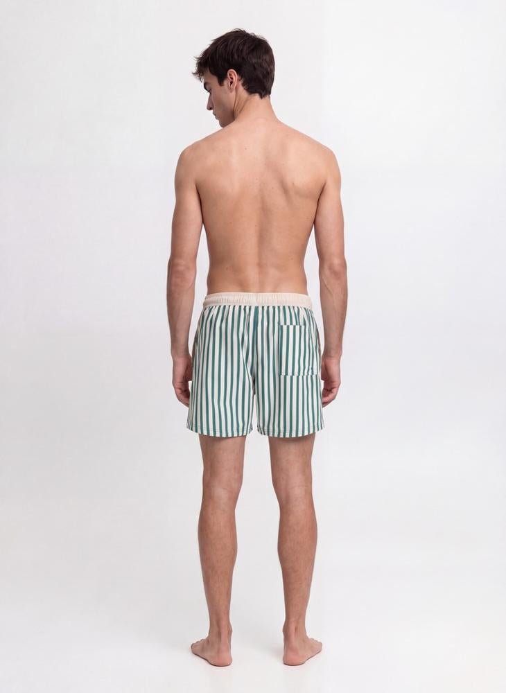 JACK & JONES Striped Drawstring Swim Shorts - Image 2