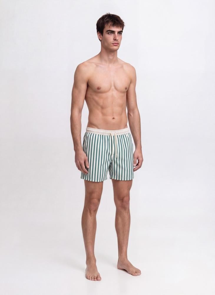 JACK & JONES Striped Drawstring Swim Shorts - Image 3