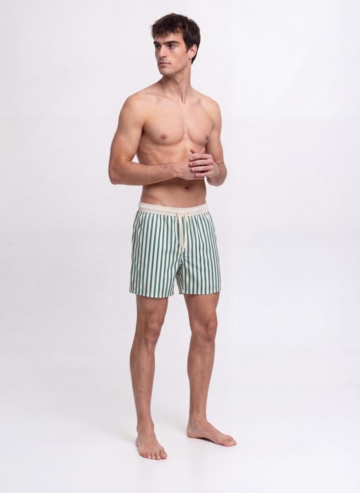 JACK & JONES Striped Drawstring Swim Shorts - Image 4
