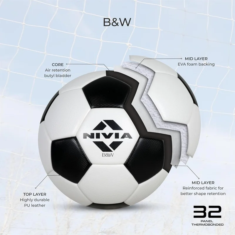 نيفيا Nivia B&W Football Size-5