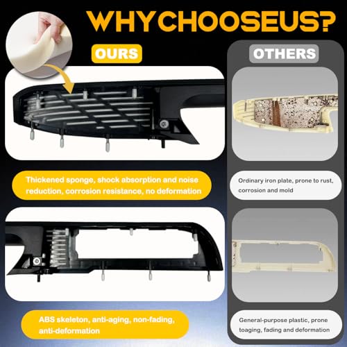 YURLOCY 80994 Front Left Driver Side Armrest Repair Kit Fit for Chevy Silverado Suburban Tahoe Avalanche For GMC Sierra Yukon 2010-2014 Door Panel with Release Handle Above Armrest 27In - Black - GM# 84127280 - Image 3