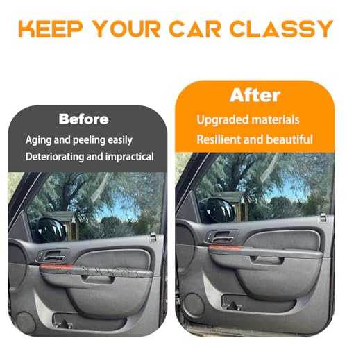 YURLOCY 80994 Front Left Driver Side Armrest Repair Kit Fit for Chevy Silverado Suburban Tahoe Avalanche For GMC Sierra Yukon 2010-2014 Door Panel with Release Handle Above Armrest 27In - Black - GM# 84127280 - Image 5