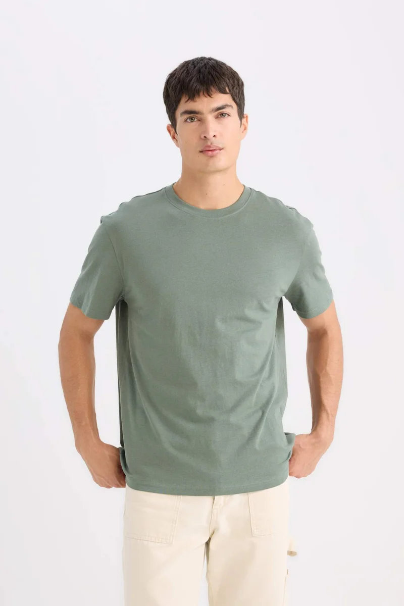 DeFacto New Regular Fit Crew Neck Short Sleeve T-Shirt
