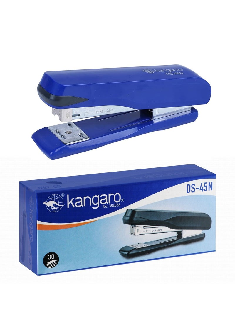 Kangaro مُدبِّس مكتبي DS45N قطعة واحدة بسعة 30 ورقة باللون الأزرق - Image 1
