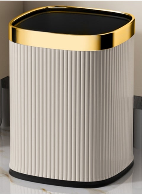 Garbage Bin, Bathroom Wastebasket, Plastic Large capacity Trash Can, Living Room Kitchen Bathroom Round Waste Bin 12L