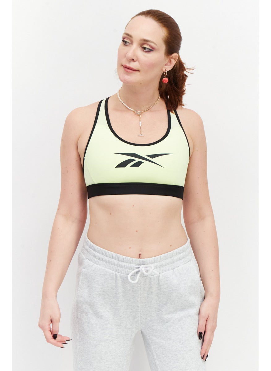 Reebok سماعة رياضية للنساء مزودة ببطانة تدريب، لون ليموني أخضر/أسود  - Image 1
