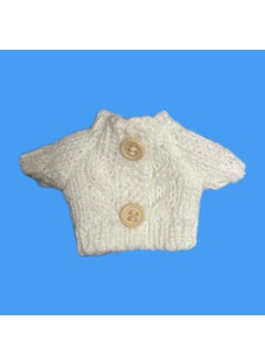17cm Labubu Doll Knitted Sweater Pendant White buttons