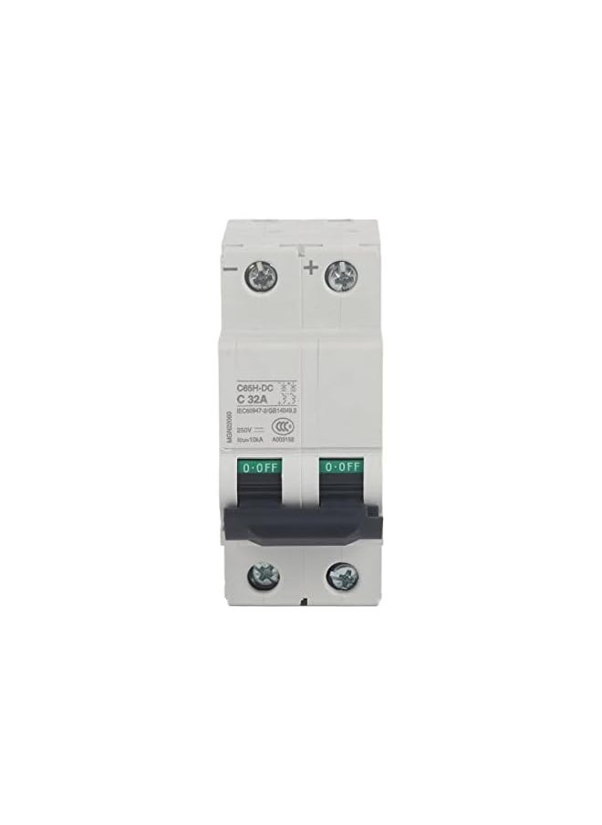 2-Pole Circuit Breaker, Miniature Circuit Breaker, 10Ka Convenient Short Circuit for Dc Systems Wind And Solar System (32A)