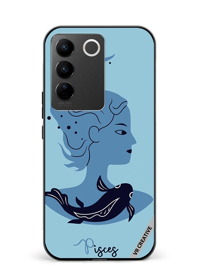 Protective Case Cover For Vivo V27e Pisces Zodiac Sign 2 Design Multicolour