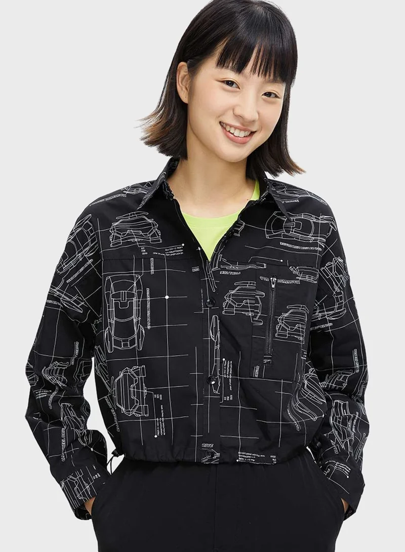 SEMIR Printed Crop Shirt