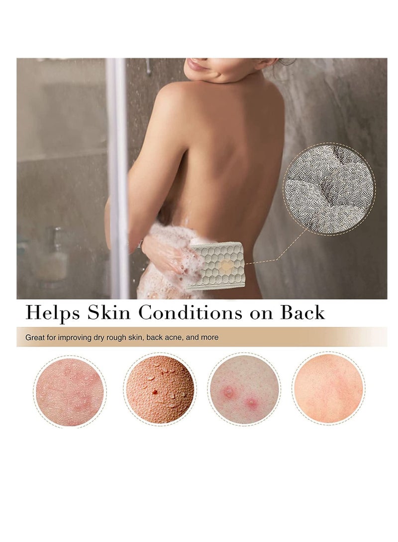 Excefore Exfoliating Back Scrubber for Shower, Bath Shower Women/Man,Deep Clean & Invigorate Your Skin(32.5 inch length 3.5 width) - Image 3