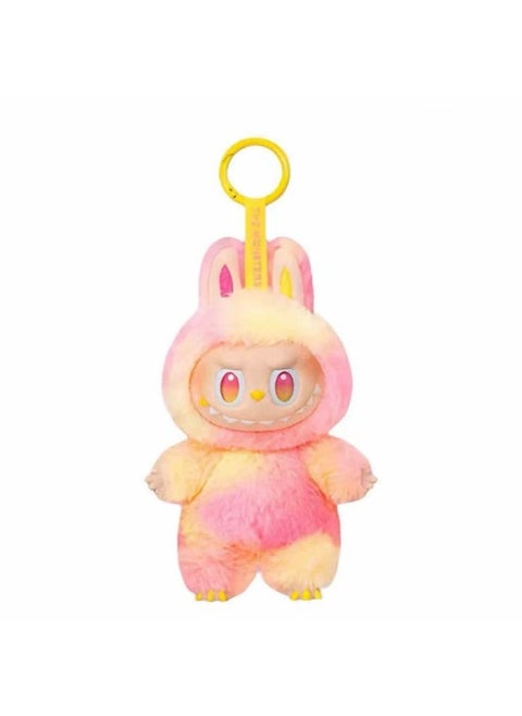 Gradient Color Macaron Labubu Doll Third-generation Vinyl Face Hanging Figurine Toy Blind Box