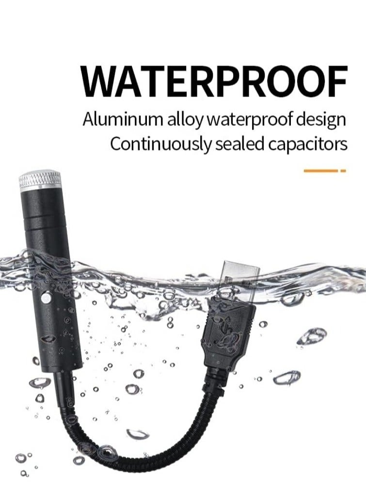 مخطوطات ضوء ليلي لجهاز عرض USB على شكل نجمة، ضوء سيارة بروجكتور رومانسي مرصع بالنجوم قابل للتعديل، ضوء سقف تلقائي مزخرف للجو المحمول للسيارة وغرفة النوم والحفلات والجدار والسقف وما إلى ذلك. (أحمر) - Image 4