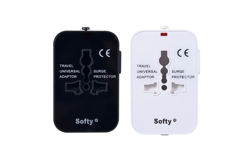 Softy Type C USB C 25W Universal Travel Adapter with Type C3in1 Universal Adapter Plug Travel Essentials Accessories with 1 USB 1 USBCAdapter for Phone Laptop MobileTablet SC10 White - Image 2