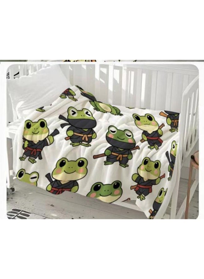 عام بطانية رقيقة من الفانيلا الكرتونية للأطفال أو الطلاب (دافئة ومريحة ومناسبة للنوم والألعاب) 100 سم * 150 سم - Image 3