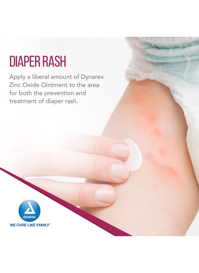 Dynarex Dynarex Zinc Oxide Ointment, Soothes, Prevents, and Relieves Diaper Rash, Chaffed Skin, and Irritation, White, 1 Count - 15 oz. Jar of Ointment  - Image 4