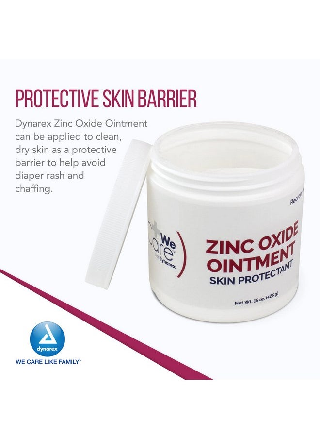 Dynarex Dynarex Zinc Oxide Ointment, Soothes, Prevents, and Relieves Diaper Rash, Chaffed Skin, and Irritation, White, 1 Count - 15 oz. Jar of Ointment  - Image 3