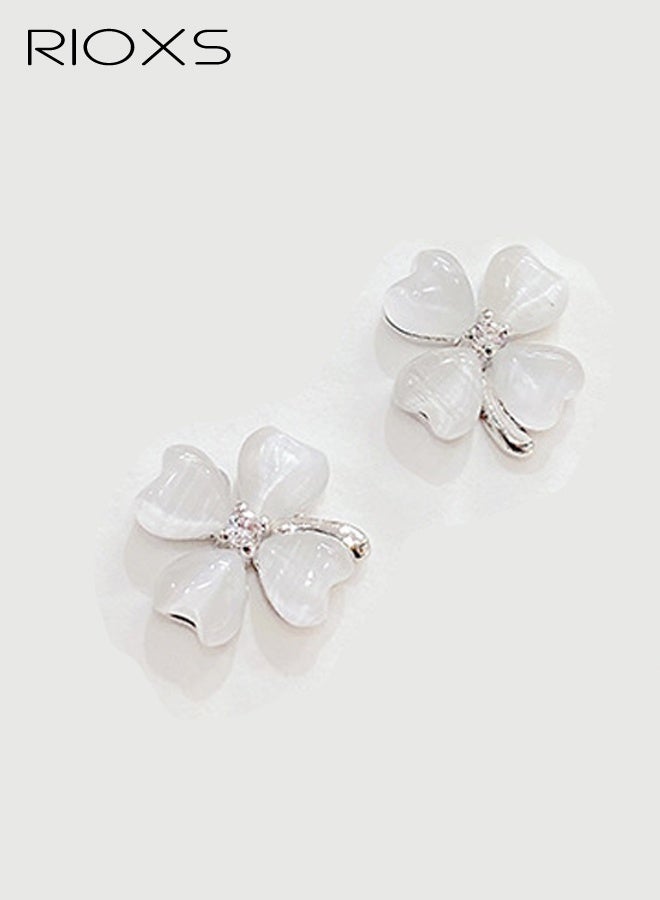 ريوكس 3 قطع من أقراط الأذن الفضية الإسترلينية عيار 925 للنساء، تحتوي كل بطاقة على ثلاثة أزواج من الأقراط، مطلية بالذهب وصديقة للبيئة - Image 2