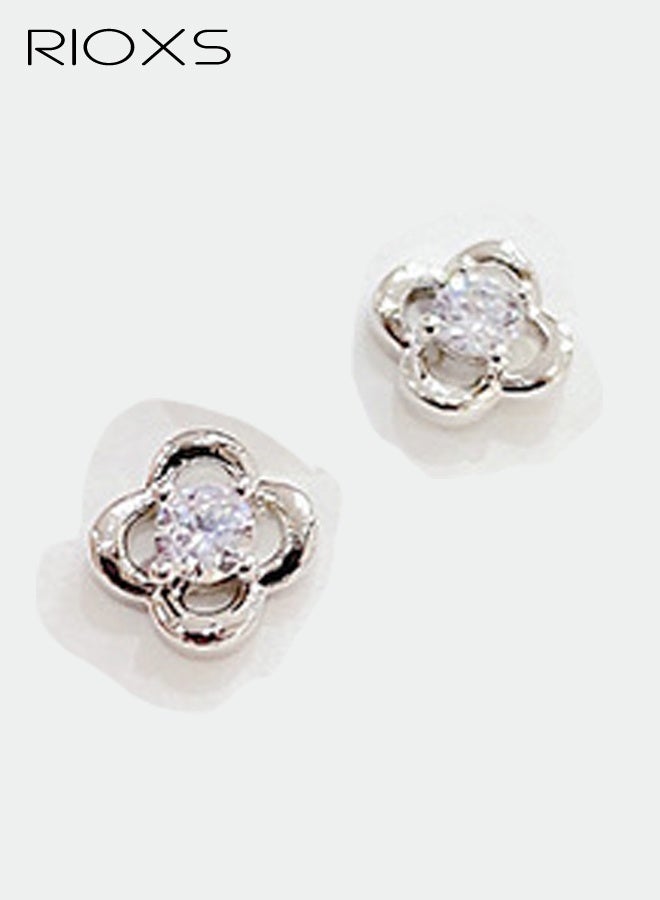 ريوكس 3 قطع من أقراط الأذن الفضية الإسترلينية عيار 925 للنساء، تحتوي كل بطاقة على ثلاثة أزواج من الأقراط، مطلية بالذهب وصديقة للبيئة - Image 4