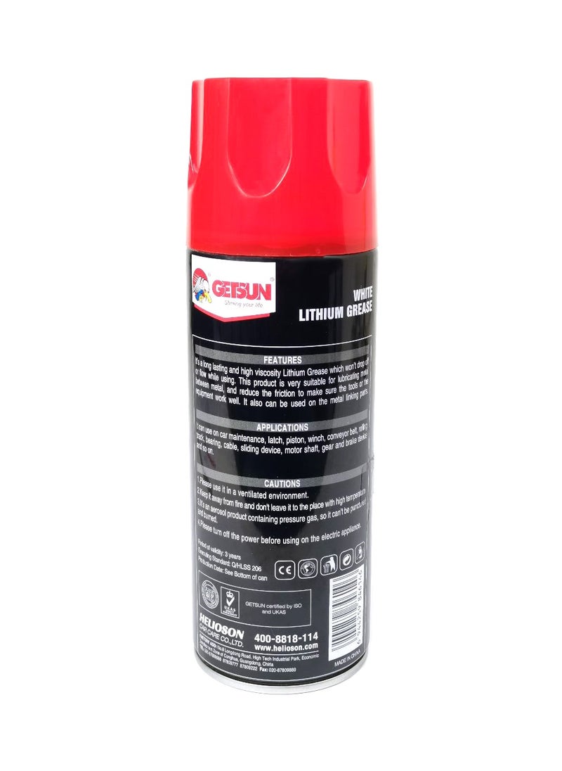 GETSUN GETSUN High-performance white lithium grease spray for superior lubrication 450ml G-1022  - Image 3