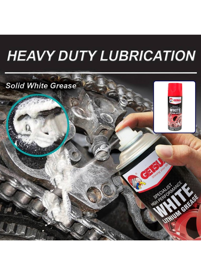 GETSUN GETSUN High-performance white lithium grease spray for superior lubrication 450ml G-1022  - Image 4