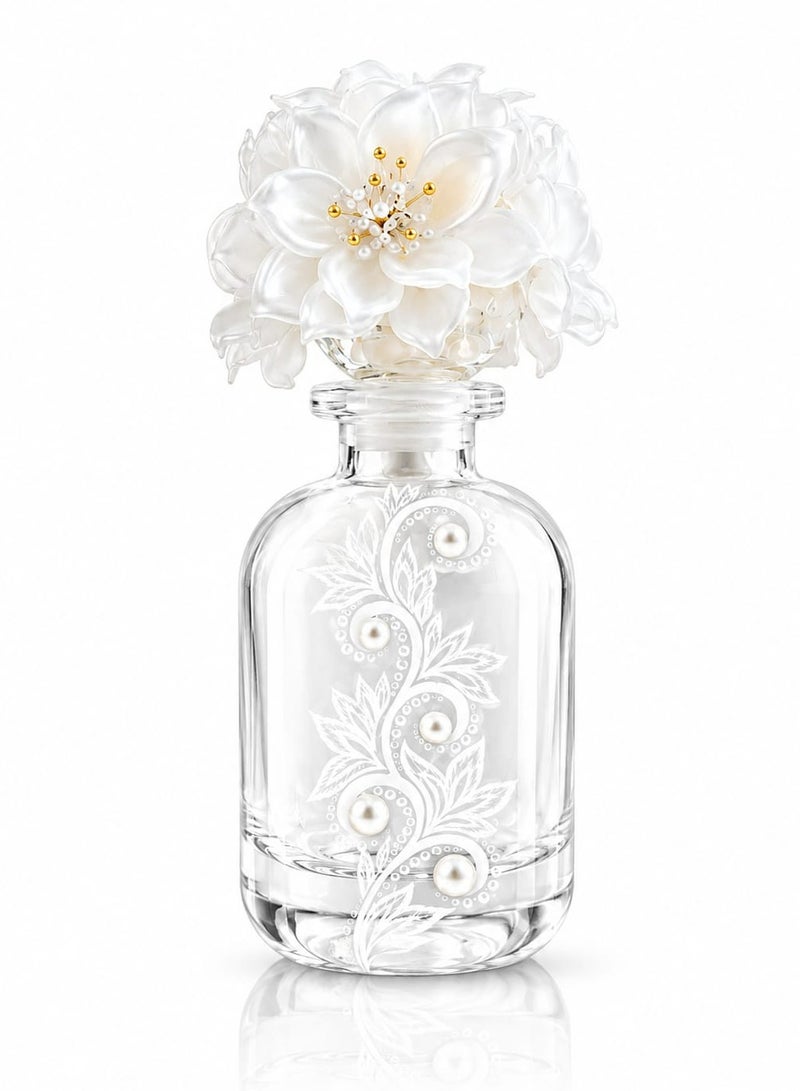 Radin Luxury Empty Oil Perfume Bottle 150ML With Floral Flower Cap | Decorative Attar Bottle For Perfume, Essential Oils & Fragrance Storage - Image 3