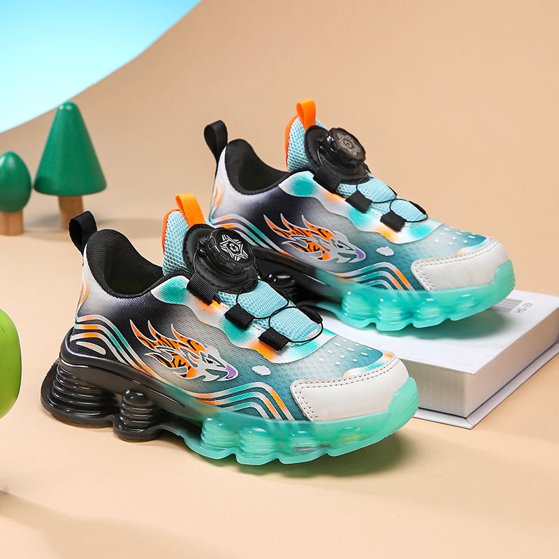 Boys And Girls Sneaker Swivel Button Torre Shoes Travel Shoes Children'S Shoes Spring Spring - Image 1