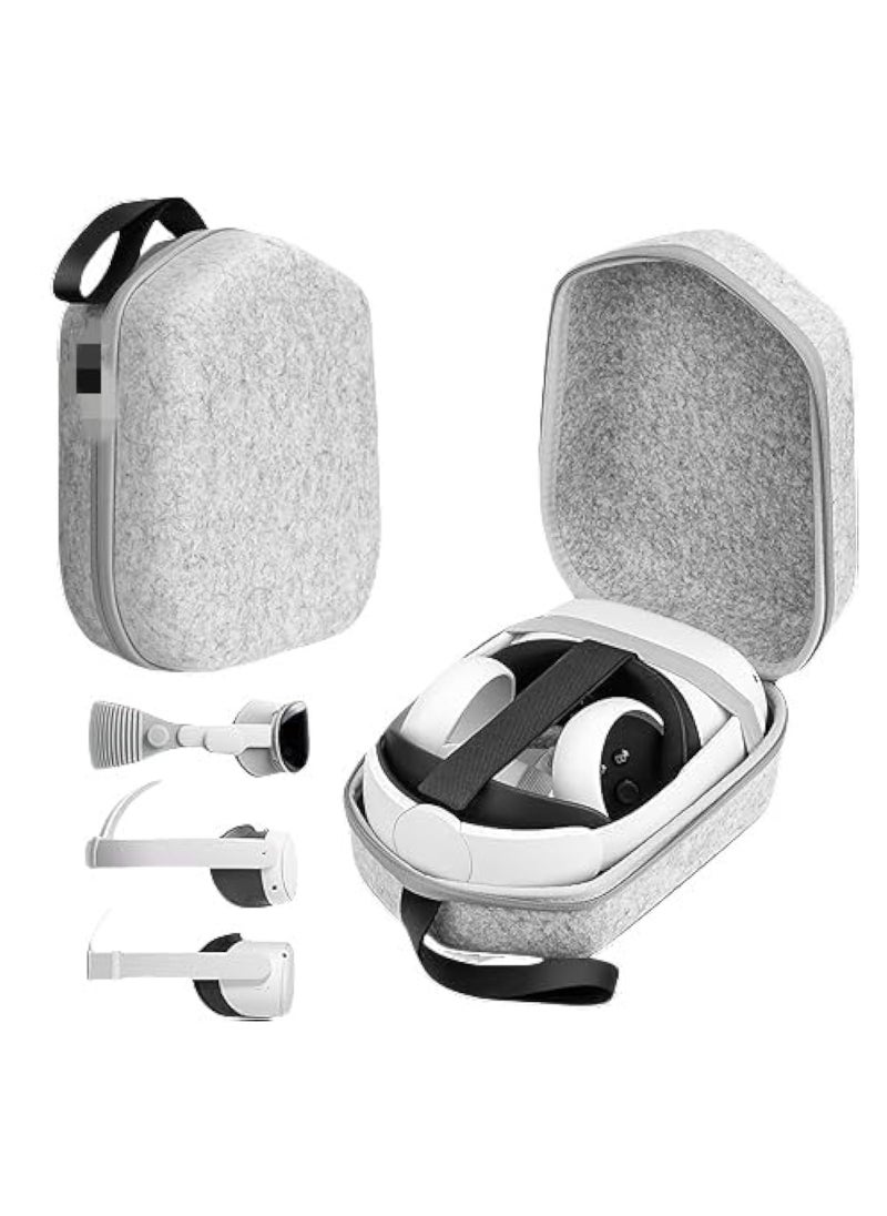 XICEN Hard Case for Meta Oculus Quest 3 VR Gaming Headset&Touch Controllers,Waterproof Shockproof Carrying Bag , Suitable for Travel and Home Storag (Grey)  - Image 1