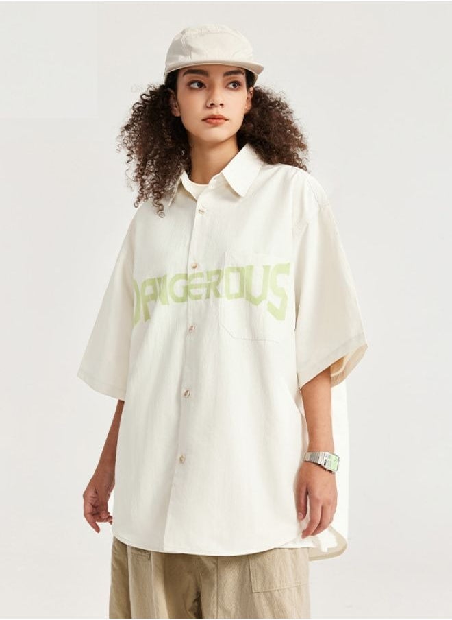 Mei Stylish Unisex Casual Button-down Trucker Jacket Shirt  - Image 1