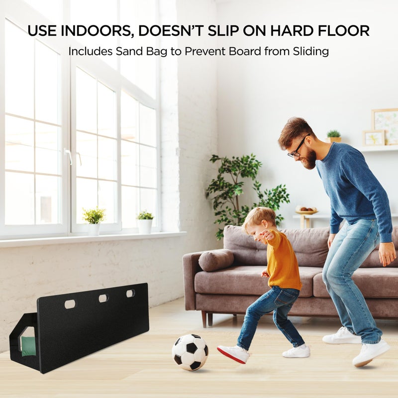 ZivPlay Soccer Rebounder Board Soccer Training Equipment Portable Wall Trainer for Kick Back Practice with 2 Ball Rebound Angles Includes Sand Bag 32 x 12 Inch - Image 5