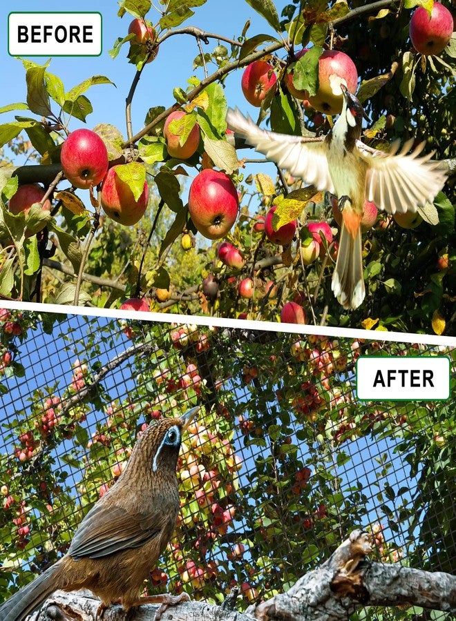 BSTPCOO 25'x25' Bird Netting for Chicken Coop, Nylon 3/4" Mesh Poultry Netting Chicken Net Roof Hawk, Aviary Net Deer Fence Pests Trellis Garden Nettings for Fruits Trees Plant - Image 5