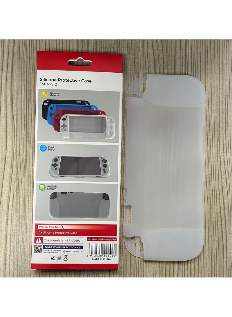 الفرح كون لينة حالة واقية سيليكون التفاف كامل عن التبديل 2 المحمولة لعبة كمبيوتر متوافق مع التبديل 2 ( شفافة ) - Image 2