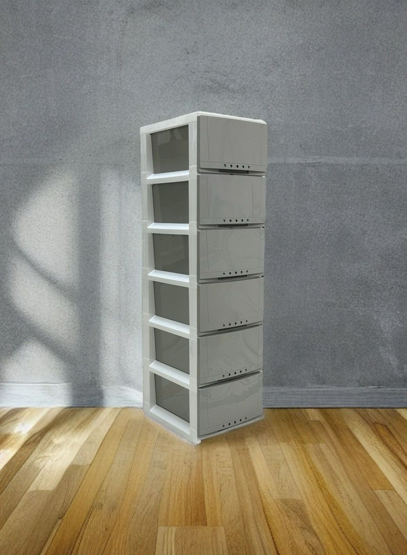 المفرج خزانة 6 أدراج رمادي 42×34×124 سم - Image 5